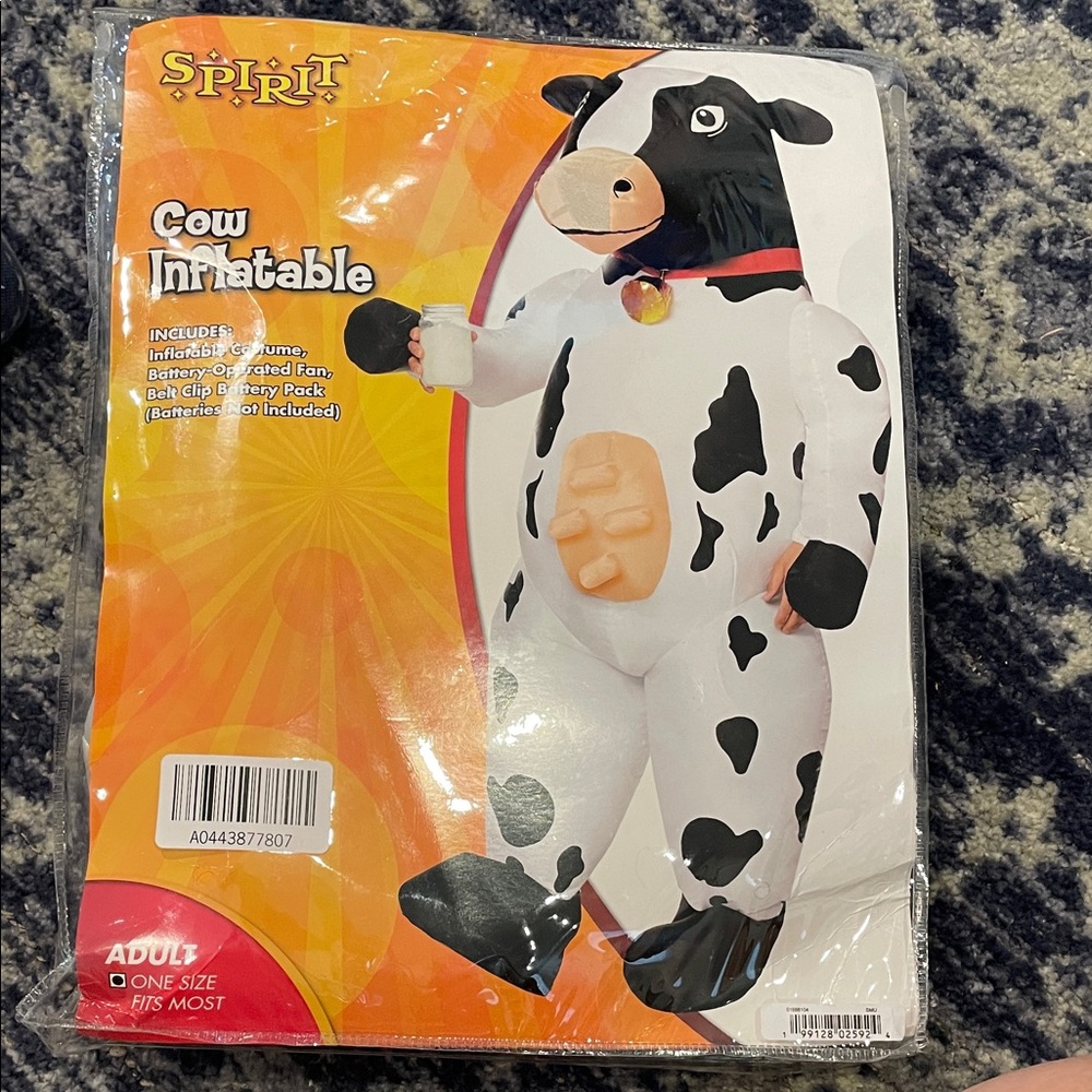 Spirit Cow Inflatable with Black and White Design